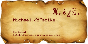 Michael Őszike névjegykártya